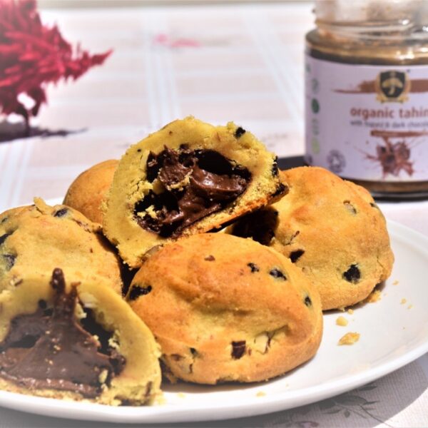 Tahini Dark Chocolate Cookies - Golden Virgin Foods Recipes